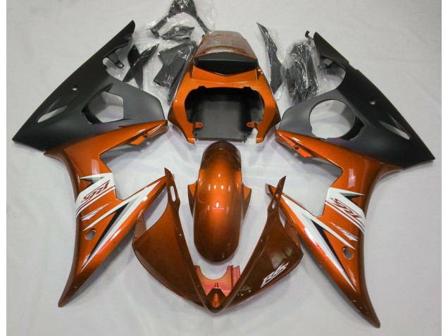 2003-2004 Gloss Orange & White R6 Motorcycle Fairings