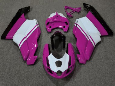 2003-2004 Gloss Pink & White Ducati 749 999 Motorcycle Fairings