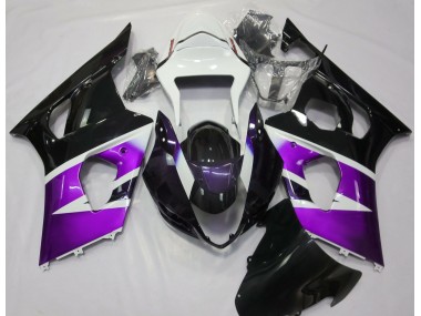 2003-2004 Gloss Purple and White GSXR 1000 Motorcycle Fairings