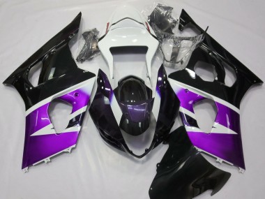 2003-2004 Gloss Purple and White GSXR 1000 Motorcycle Fairings