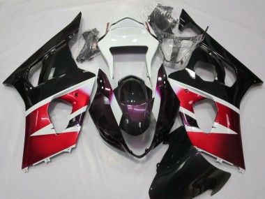2003-2004 Gloss Red and White GSXR 1000 Motorcycle Fairings
