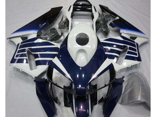 2003-2004 Gloss White & Blue Fade CBR600RR Motorcycle Fairings