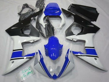 2003-2004 Gloss White and Blue R6 Motorcycle Fairings