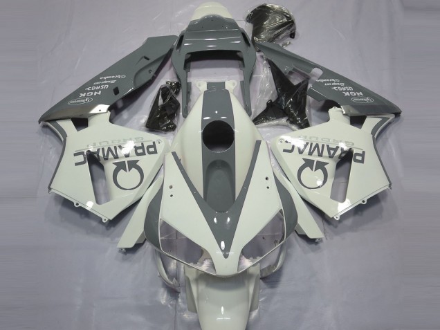 2003-2004 Gloss White and Grey PRAMAC CBR600RR Motorcycle Fairings