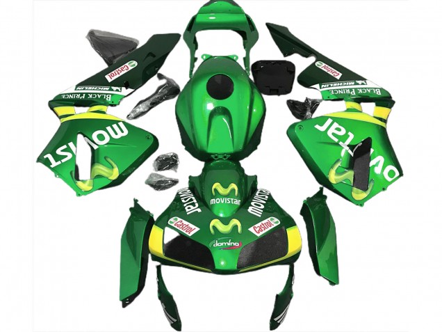 2003-2004 Green Movistar CBR600RR Motorcycle Fairings