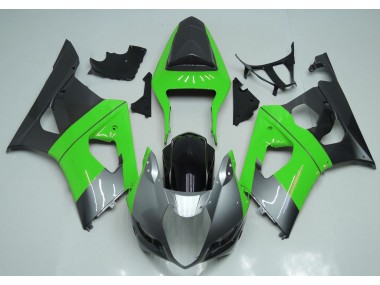 2003-2004 Green Silver and Black GSXR 1000 Motorcycle Fairings