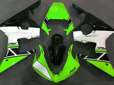 2003-2004 Green White and Black R6 Motorcycle Fairings
