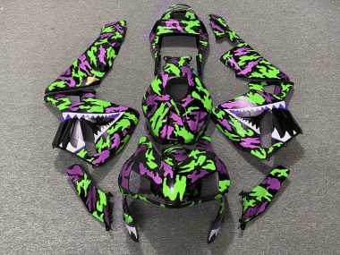 2003-2004 Green and Pink Camo CBR600RR Motorcycle Fairings