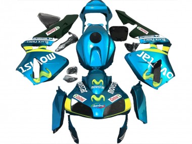 2003-2004 Light Blue Movistar CBR600RR Motorcycle Fairings