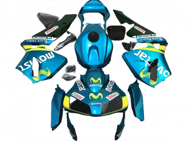 2003-2004 Light Blue Movistar CBR600RR Motorcycle Fairings