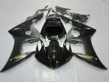 2003-2004 Matte Black Gold R6 Motorcycle Fairings