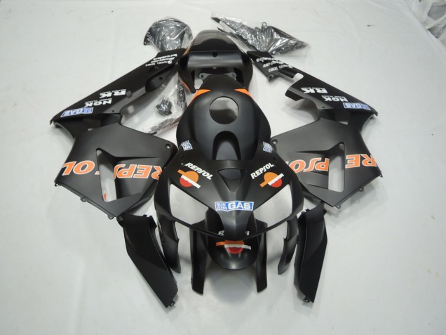 2003-2004 Matte Black Repsol CBR600RR Motorcycle Fairings