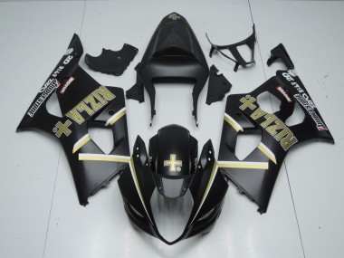 2003-2004 Matte Black Rizla & GSXR 1000 Motorcycle Fairings