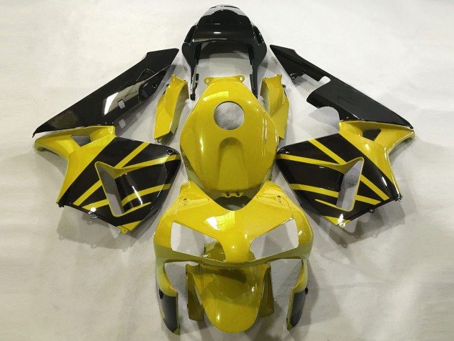 2003-2004 Mustard Yellow & Gloss Black CBR600RR Motorcycle Fairings
