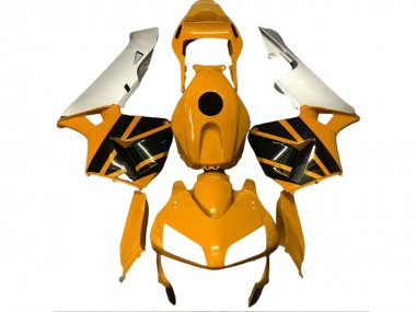 2003-2004 Mustard Yellow & Matte Silver CBR600RR Motorcycle Fairings