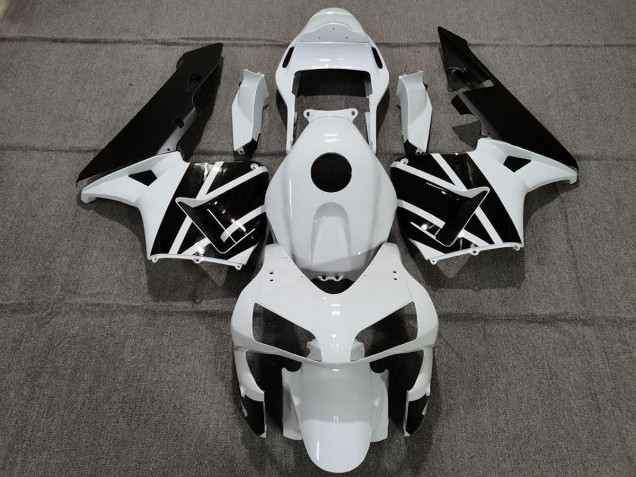 2003-2004 Pearl White and Black CBR600RR Motorcycle Fairings