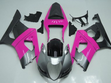 2003-2004 Pink Silver and Black GSXR 1000 Motorcycle Fairings