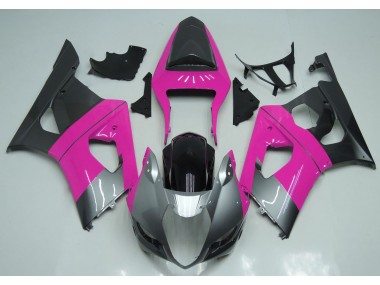 2003-2004 Pink Silver and Black GSXR 1000 Motorcycle Fairings