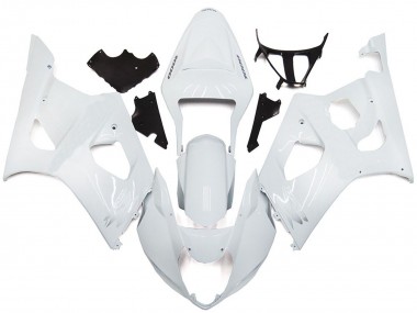 2003-2004 Plain Gloss White Style GSXR 1000 Motorcycle Fairings