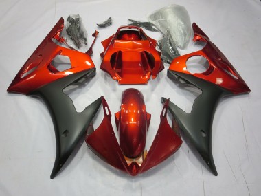 2003-2004 Red / Orange Matte R6 Motorcycle Fairings