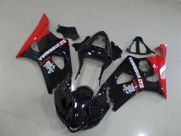 2003-2004 Red and Black GSXR 1000 Motorcycle Fairings