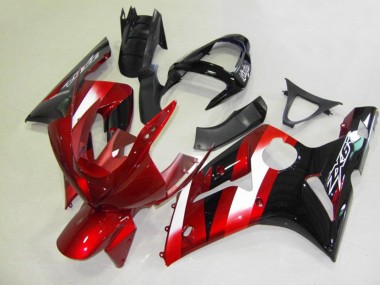 2003-2004 Red and Black ZX6R Motorcycle Fairings