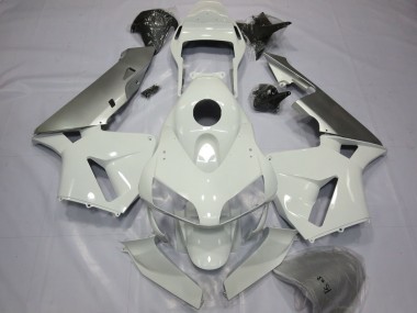 2003-2004 Silver and White CBR600RR Motorcycle Fairings