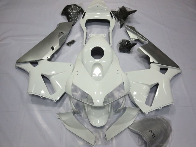 2003-2004 Silver and White CBR600RR Motorcycle Fairings
