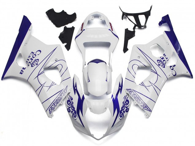 2003-2004 White Corona Custom Style GSXR 1000 Motorcycle Fairings