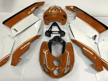 2003-2004 White Orange and Black Ducati 749 999 Motorcycle Fairings