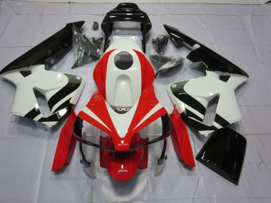 2003-2004 White Red and Black OEM CBR600RR Motorcycle Fairings