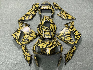 2003-2004 Yellow Camo CBR600RR Motorcycle Fairings