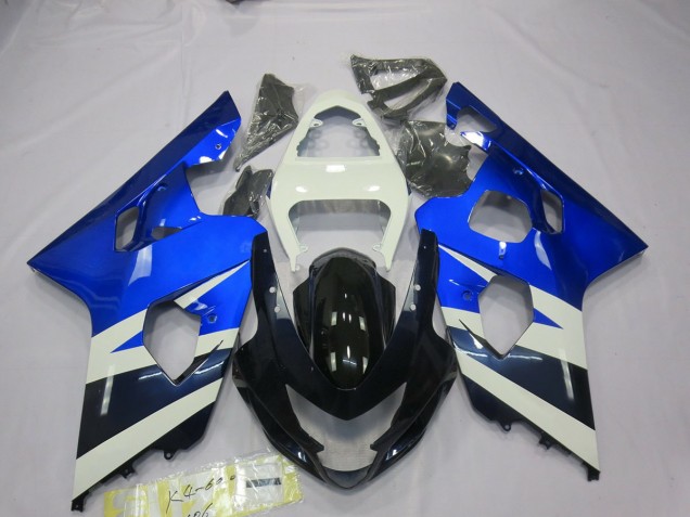 2004-2005 Blue White GSXR 600-750 Motorcycle Fairings
