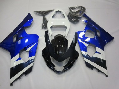 2004-2005 Blue White and Black GSXR 600-750 Motorcycle Fairings
