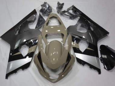 2004-2005 Desert Tan and Silver GSXR 600-750 Motorcycle Fairings