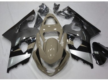 2004-2005 Desert Tan and Silver GSXR 600-750 Motorcycle Fairings