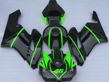 2004-2005 Gloss Black & High Viz Green CBR1000RR Motorcycle Fairings