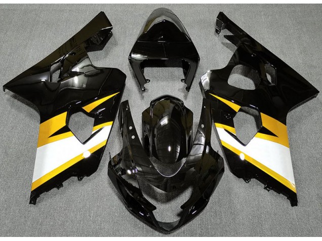 2004-2005 Gloss Black & Yellow GSXR 600-750 Motorcycle Fairings
