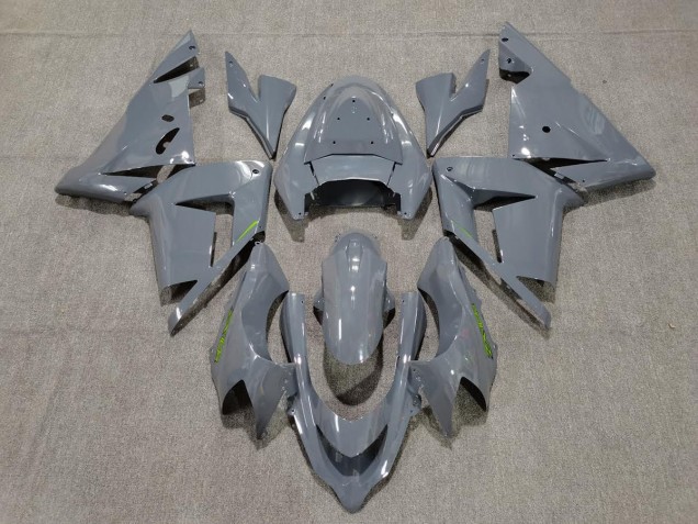 2004-2005 Gloss Grey & Green ZX10R Motorcycle Fairings