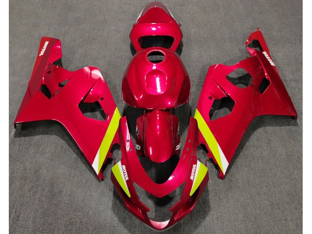 2004-2005 Gloss Red GSXR 600-750 Motorcycle Fairings