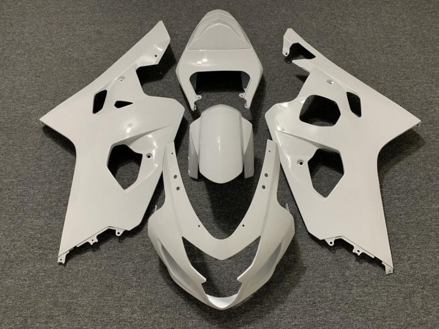 2004-2005 Gloss White GSXR 600-750 Motorcycle Fairings