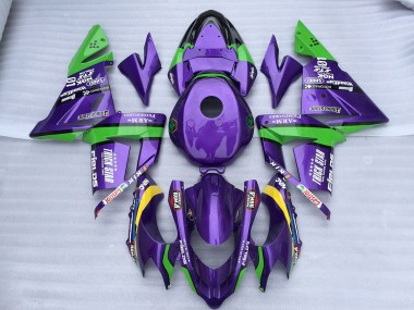 2004-2005 Green Purple Trick Star ZX10R Motorcycle Fairings