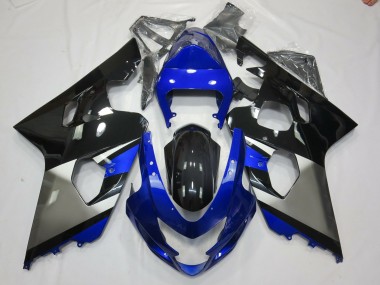 2004-2005 Grey Blue and Black GSXR 600-750 Motorcycle Fairings