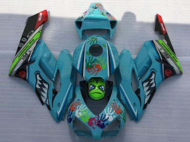 2004-2005 Light Blue Shark CBR1000RR Motorcycle Fairings