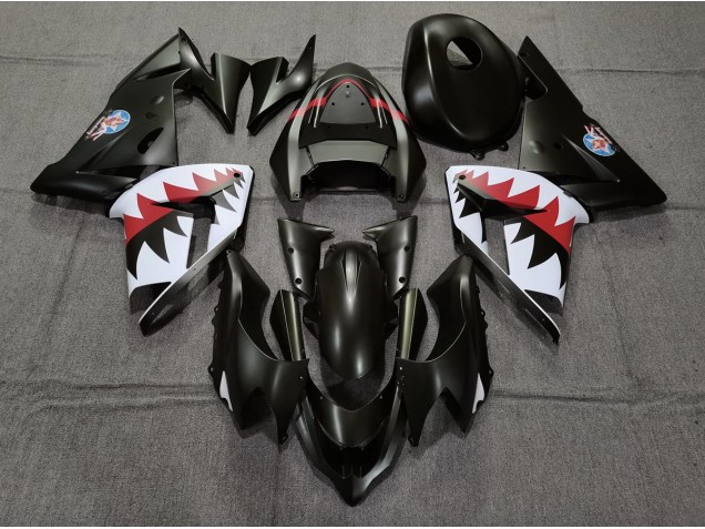 2004-2005 Matte Black Betty Bomber ZX10R Motorcycle Fairings