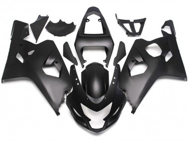 2004-2005 Matte Black Style with Red Decals GSXR 600-750 Motorcycle Fairings