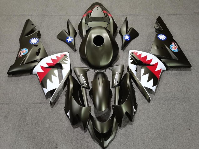 2004-2005 Military Green Shark ZX10R Motorcycle Fairings