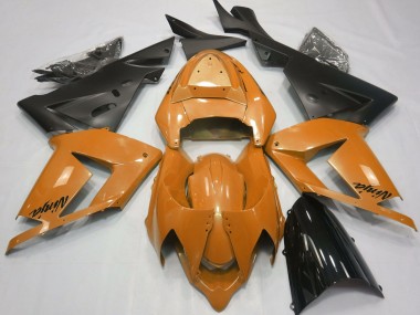 2004-2005 Pearl Orange & Black ZX10R Motorcycle Fairings