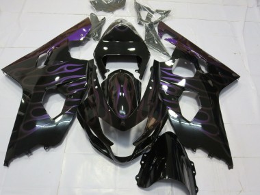 2004-2005 Purple Flame GSXR 600-750 Motorcycle Fairings