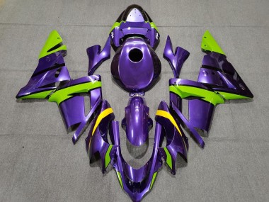 2004-2005 Purple Green and Yellow ZX10R Motorcycle Fairings